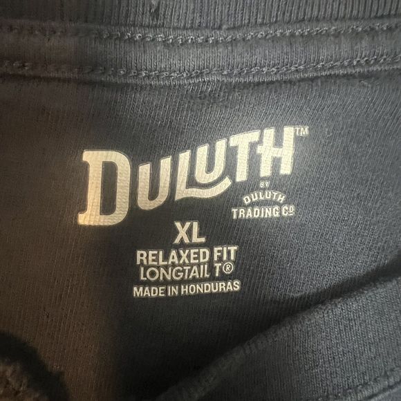 Duluth Trading Longtail T Relaxed Fit‎ L/S Henley T Shirt Men’s XL Navy Blue - Picture 2 of 3